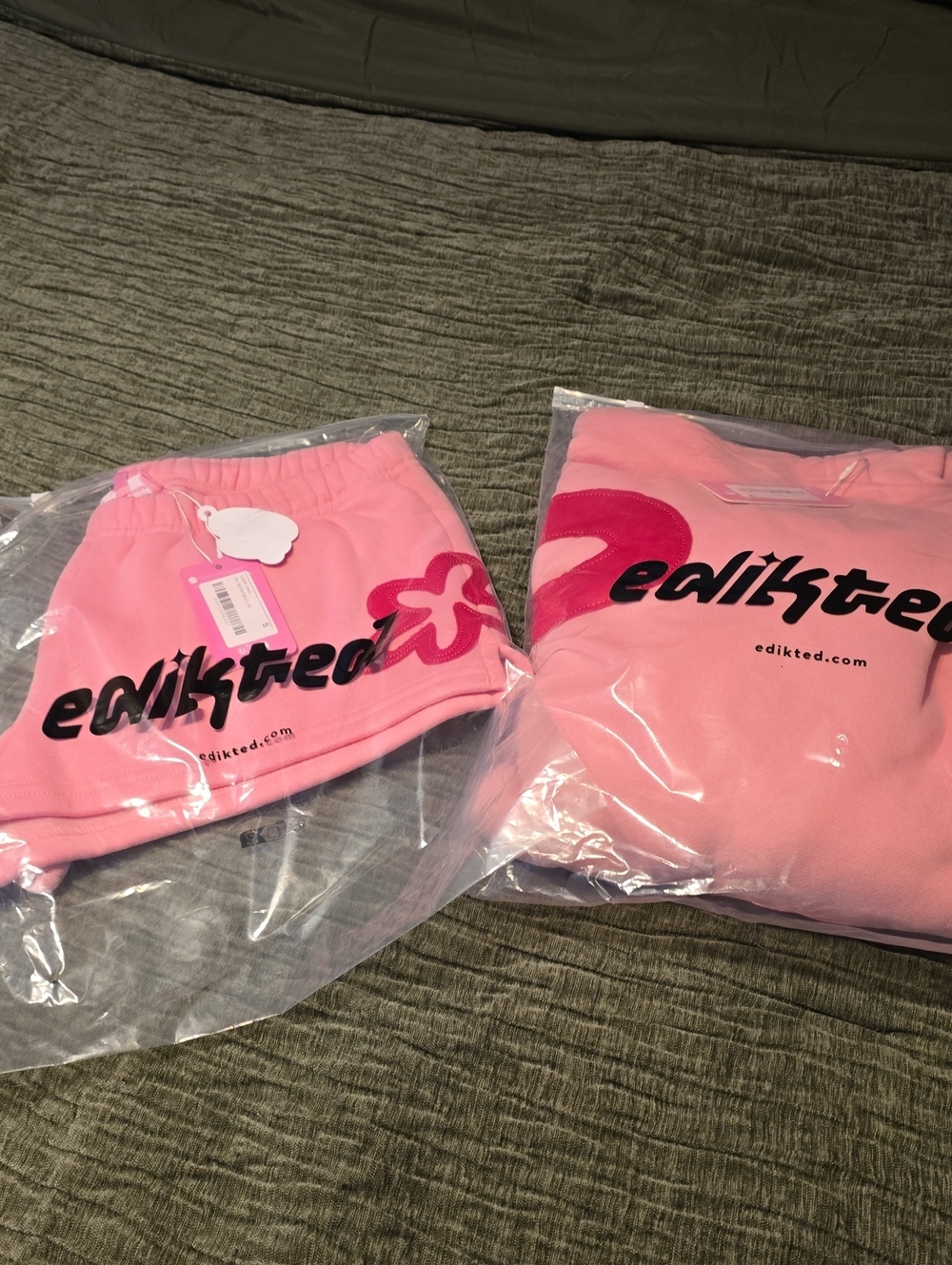 Special Edikted Pink Barbie Edition Set Hoodie & Shorts Brand New S/m Price Firm